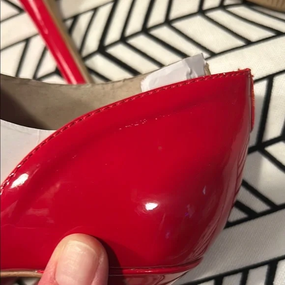 Calvin Klein Red Patent Leather Heels - Picture 8 of 9